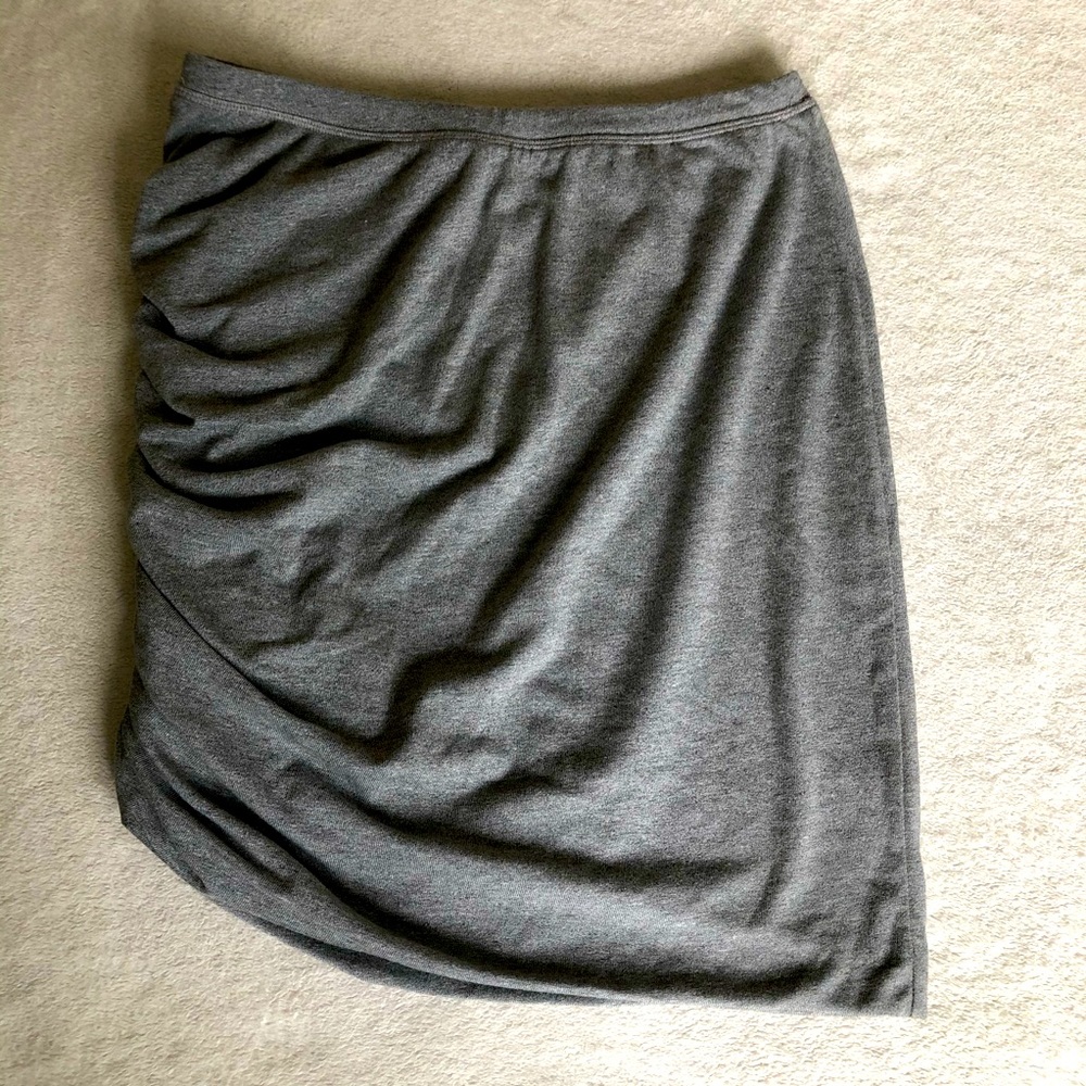 Gap Grey Side Ruched Knit Skirt